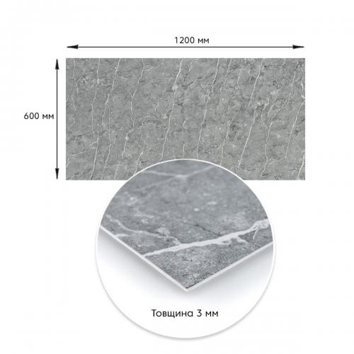 Декоративна плита ПВХ Sticker Wall 600x1200x3 мм Сірий (SW-00002471) Декоративна плита ПВХ Sticker Wall 600x1200x3 мм Сірий (SW-00002471)
