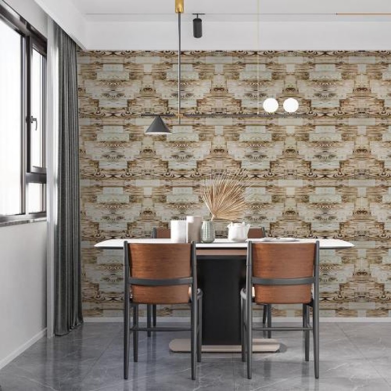 Самоклеюча стінова 3D панель Sticker Wall 700х700х3 мм Коричневий (D) SW-00001896