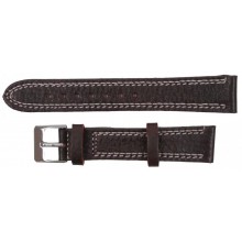 Ремінець для годинника Mykhail Ikhtyar шкіряний 18 мм Темно-коричневий (S529-18S dark brown)