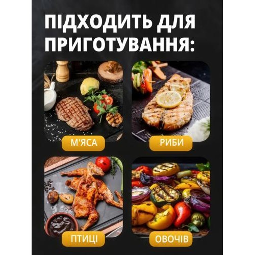 Решітка-гриль No Brand 30 см Сріблястий (RESGLR-SLV-0868) Решітка-гриль No Brand 30 см Сріблястий (RESGLR-SLV-0868)