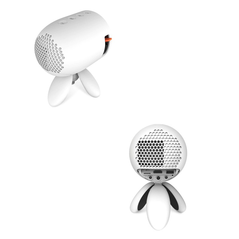 Міні відео-проектор світлодіодний з динаміком YG220 з регульованою підставкою триноги та підтримкою 1080P Білий