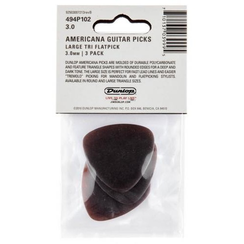 Медіатори Dunlop 494P102 Americana Brown Large Player's Pack (3 шт.) Медіатори Dunlop 494P102 Americana Brown Large Player's Pack (3 шт.)