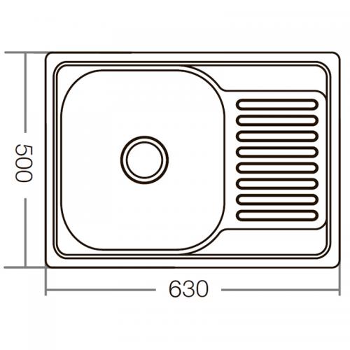 Мийка кухонна ZERIX Z6350-08-180E satin (ZM0563) в інтернет супермаркеті PbayMarket!