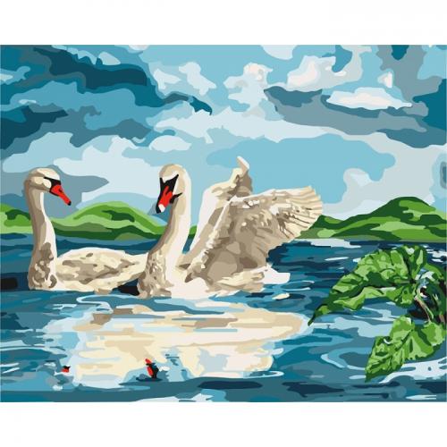 Картина за номерами Ідейка Біля озера 40х50 см (KHO4147) Картина за номерами Ідейка Біля озера 40х50 см (KHO4147)