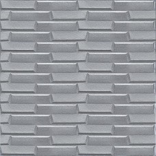 3D панель самоклеюча кладка срібло 770х700х5 мм (034) Sticker Wall SW-00000217