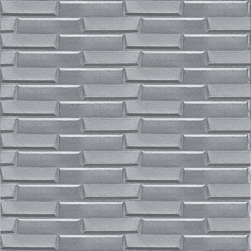 3D панель самоклеюча кладка срібло 770х700х5 мм (034) Sticker Wall SW-00000217