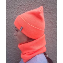 В'язана шапка з хомутом демісезонна КАНТА унісекс розмір дорослий оранжевий (OC-909)