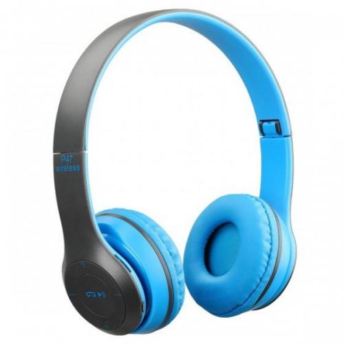 Бездротові Bluetooth навушники Wireless Headset P47 Blue в інтернет супермаркеті PbayMarket!