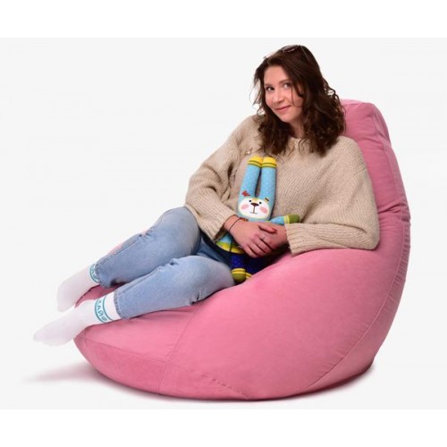 Крісло Мішок Груша Велюр 150х100 Студія Комфорту Великий рожевий Крісло Мішок Груша Велюр 150х100 Студія Комфорту Великий рожевий