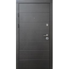 Двері вхідні в квартиру Горизонталь Ваш ВиД Венге темний горизонт/Венге ванільний горизонт 860,960х2050х85 Ліве/Праве