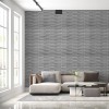 Самоклеюча декоративна 3D панель сіра кладка в рулоні 3D Loft 3080x700x5мм