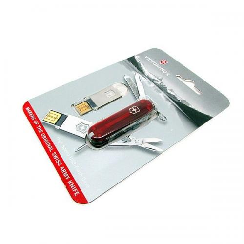 Ніж Victorinox з USB-модулем на 32 Гб 58 мм Червоний (4.6125.TG32B) Ніж Victorinox з USB-модулем на 32 Гб 58 мм Червоний (4.6125.TG32B)