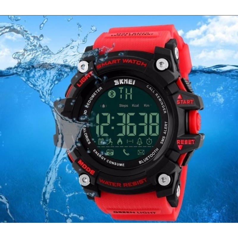 Спортивний годинник з Bluetooth Skmei 1227 red