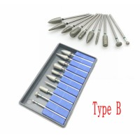 Набір алмазних буров, фрез 10 шт Набір алмазних буров, фрез 10 шт