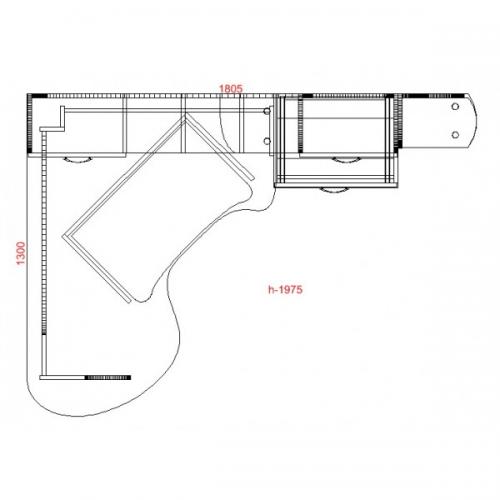 Комп'ютерний стіл кутовий Тиса СК-25 Венге - Дуб молочний