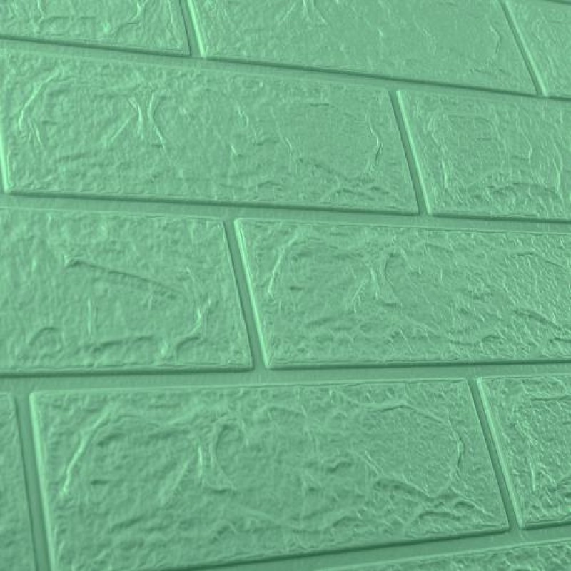 Самоклеюча декоративна 3D панель 3D Loft 700x770x3 мм М'ятний (237)