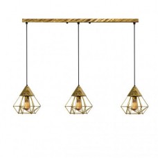 Світильник підвісний MSK Electric Crystal у стилі лофт NL 0535-3 BN бронза
