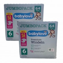 Підгузники Babylove Premium Jumbo Pack 6 xl (15-20 кг) 128 шт