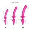 Анальна пробка з дилдо 2в1 Strap-On-Me SWITCH PLUG-IN DILDO Fuchsia L, діаметр 4,5/3,4 см