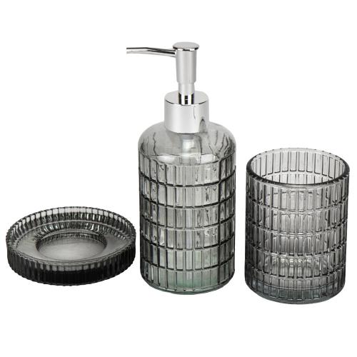 Набір для ванної Meri на 3 предмети Сірий Sabefet AL230395