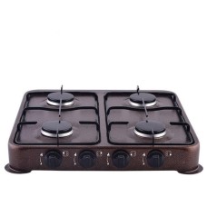 Настільна газова плита Domotec MS 6604 на 4 конфорки Коричнева (006755)