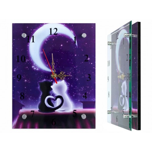 Настінні годинники Montre Нічні романтики 20х25х5 см Скло Тихий хід (18441) в інтернет супермаркеті PbayMarket!