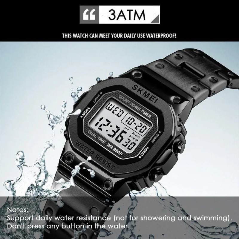 Жіночий спортивний годинник Skmei 1433 Singapore Чорний