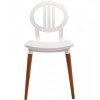 Стілець SDM пластиковий Турин пластик білий ніжки Бук