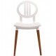 Стілець SDM пластиковий Турин пластик білий ніжки Бук