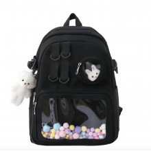 Рюкзак шкільний для дівчинки Hoz 4 в 1 Rabbit Чорний (SK001612)