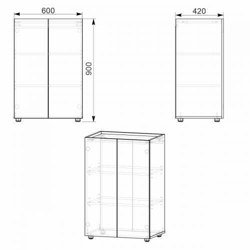 Комод МГ-6 тумба-1 Компаніт Німфея альба + дуб сонома (60х42х90 см) Комод МГ-6 тумба-1 Компаніт Німфея альба + дуб сонома (60х42х90 см)