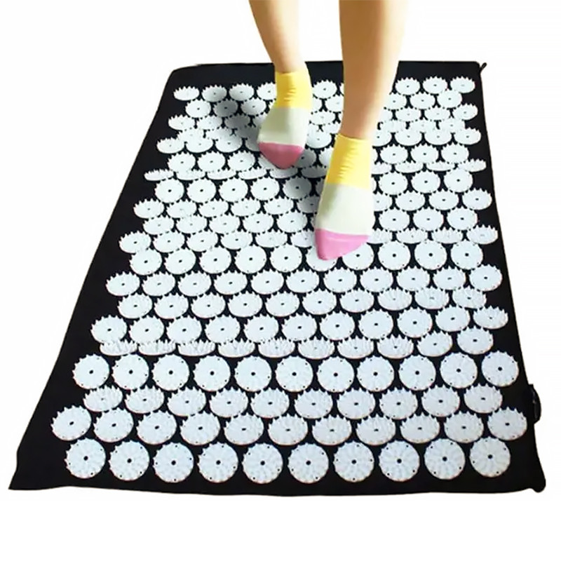 Килимок аплікатор Кузнєцова масажний Dobetters для акупунктури спини Чорний