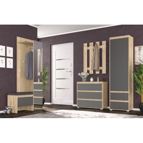 Комод Меблі Сервіс Торіно 3Ш Артісан + Сірий Комод Меблі Сервіс Торіно 3Ш Артісан + Сірий