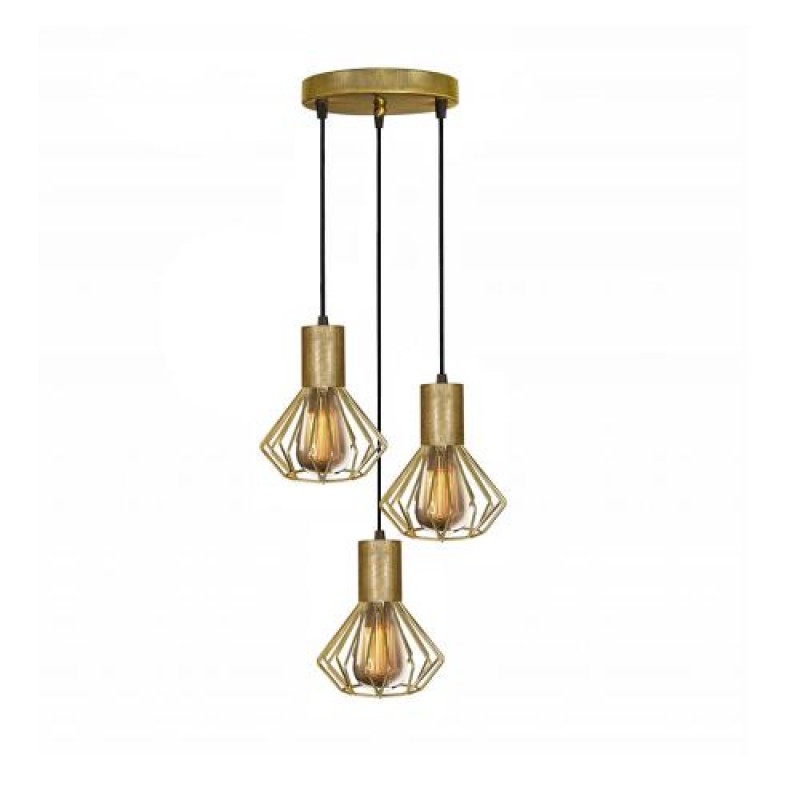 Світильник лофт MSK Electric Diadem підвісний на круглій основі NL 2215-3R BN