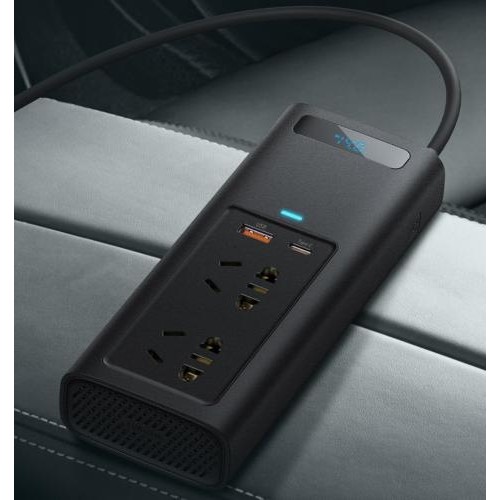 Автомобільний інвертор Baseus USB-C/USB/5A/150 Вт 220 В Black