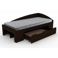 Односпальне ліжко з ящиком Компаніт-90+1 венге