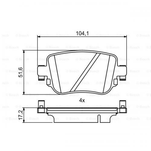 Колодки гальмові Bosch дискові задні AUDI/SEAT/SKODA/VW R 0986494797 в інтернет супермаркеті PbayMarket!