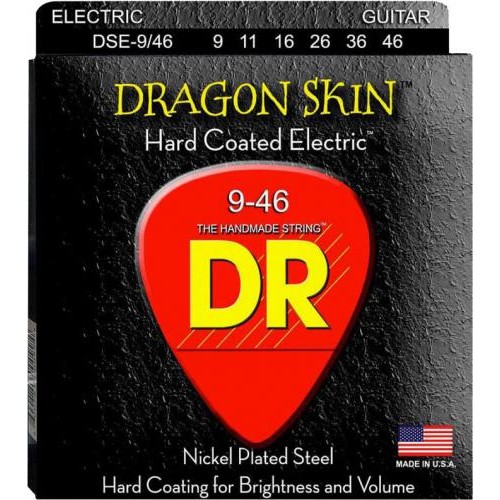 Струни для електрогітари DR DSE-9/46 Dragon Skin K3 Coated Electric Guitar Strings 9/46 Струни для електрогітари DR DSE-9/46 Dragon Skin K3 Coated Electric Guitar Strings 9/46