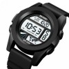 Тактичний водостійкий кварцовий годинник Skmei World Black