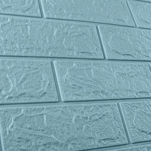 Самоклеюча декоративна 3D панель 3D Loft під бірюзову цеглу в рулоні 3080x700x3 мм Самоклеюча декоративна 3D панель 3D Loft під бірюзову цеглу в рулоні 3080x700x3 мм