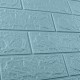Самоклеюча декоративна 3D панель 3D Loft під бірюзову цеглу в рулоні 3080x700x3 мм