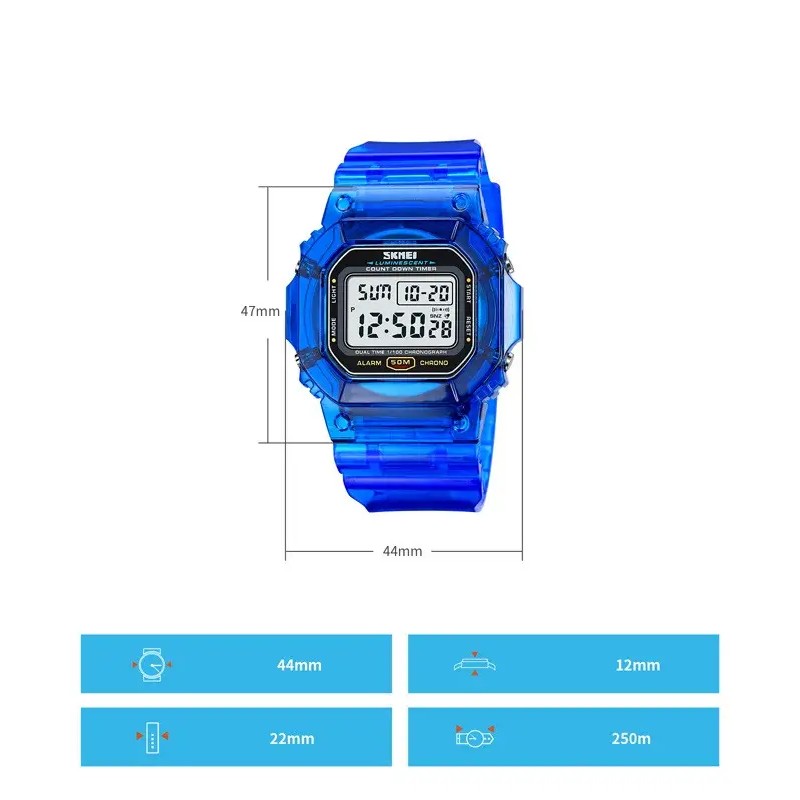 Жіночий наручний спортивний годинник Skmei 1999 Синій