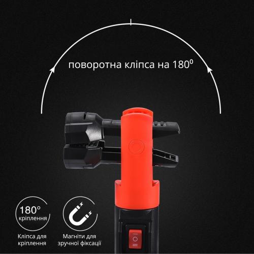 Ліхтар-лампа інспекційна вологостійка No Brand 700 лм 33х6.5 см Чорно-червоний (LPMGT-RED-BLK-0125) Ліхтар-лампа інспекційна вологостійка No Brand 700 лм 33х6.5 см Чорно-червоний (LPMGT-RED-BLK-0125)