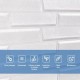 Самоклеюча 3D панель біла кладка Sticker Wall 3080х700х5мм