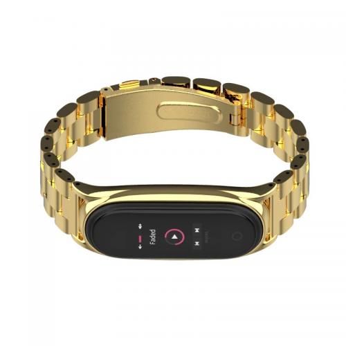 Ремінець MiJobs Metal Strap для Xiaomi Mi Band 3/4/5/6 Gold Ремінець MiJobs Metal Strap для Xiaomi Mi Band 3/4/5/6 Gold