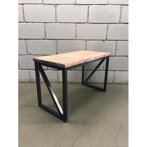 Стіл обідній GoodsMetall з металу та дерева, Лофт 1200х600х750 