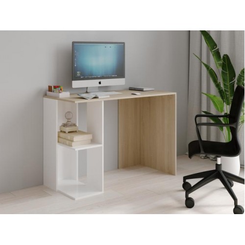 Стіл письмовий Меблева Площа СП-5 122х57х75 см Дуб сонома + Білий Стіл письмовий Меблева Площа СП-5 122х57х75 см Дуб сонома + Білий
