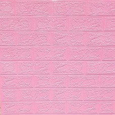 Самоклеюча декоративна 3D панель під цеглу в рулоні 3D Loft 3080x700x3 мм Рожевий