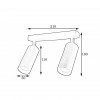 Світильник у стилі лофт MSK Electric Tube спот із поворотним механізмом NL 1105-2 SILVER