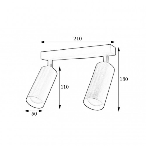 Світильник у стилі лофт MSK Electric Tube спот із поворотним механізмом NL 1105-2 SILVER